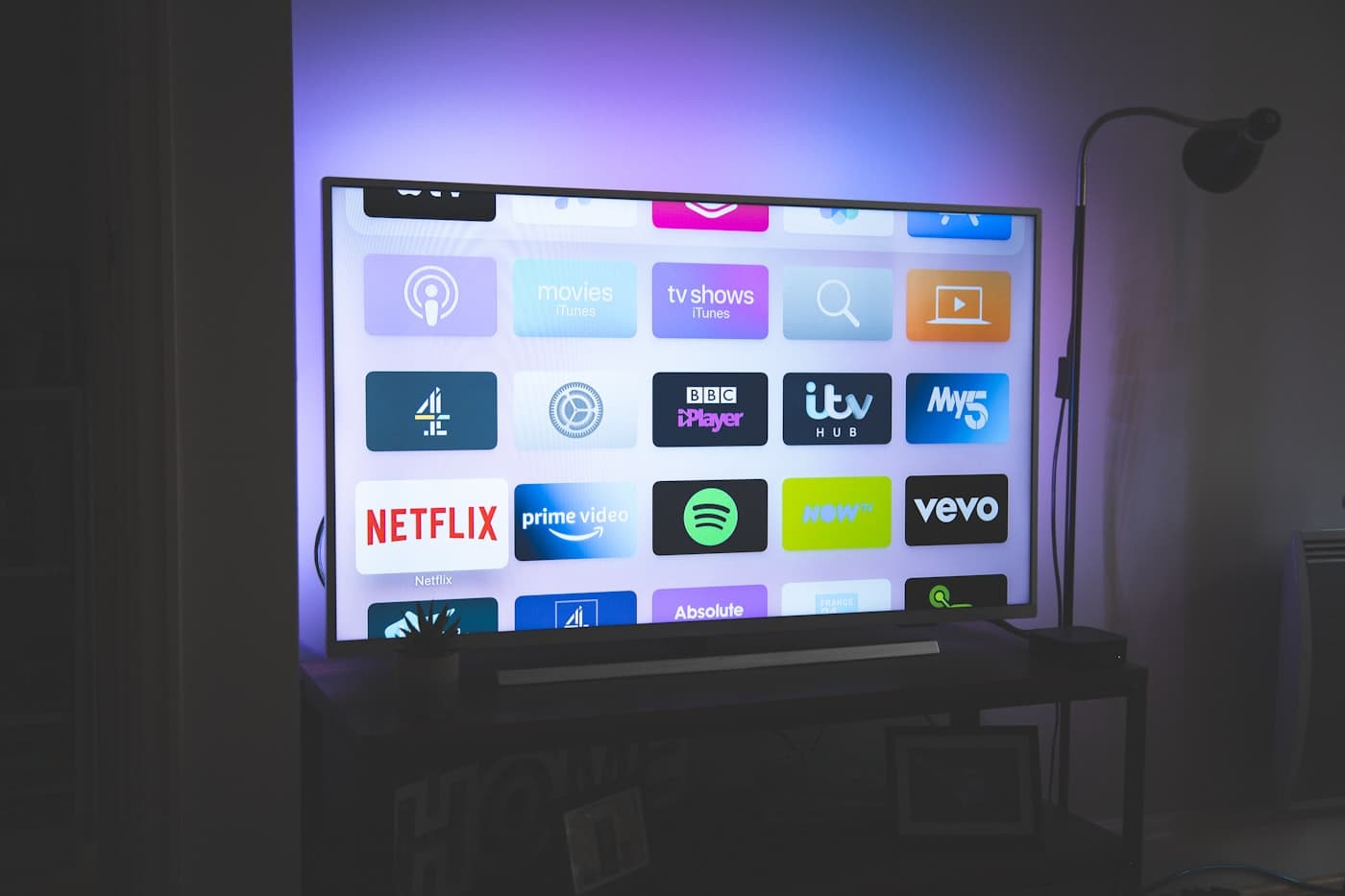 Televisie met streaming-apps zoals Netflix
